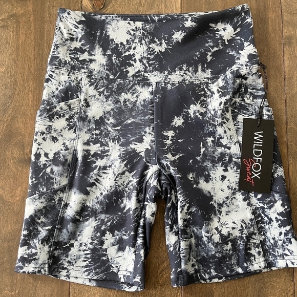 WILDFOX Bike Shorts TIE DYE PUNCH India ink - Picture 1 of 7